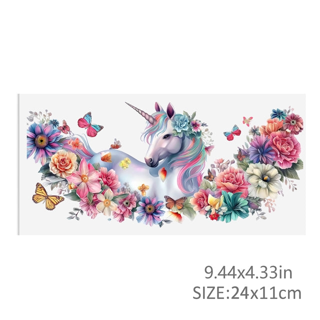 Unicorn UV DTF Cup Wrap – Easy Cup Wrap for Tumblers & Projects FeeFiFauxLeather