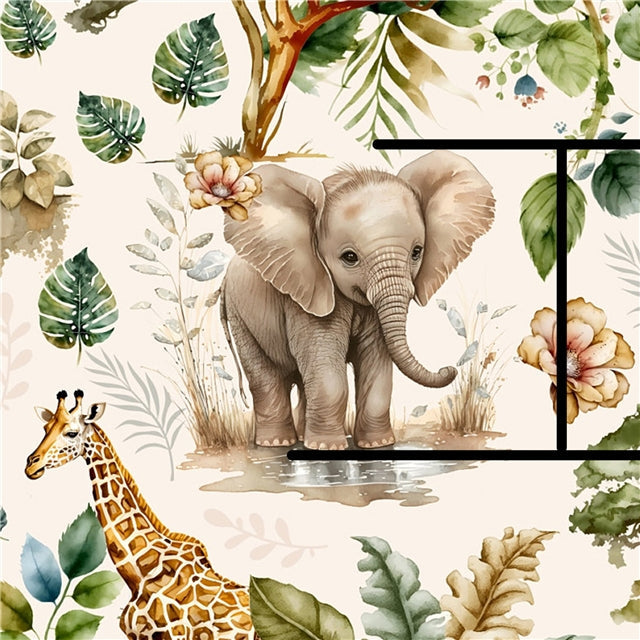 Zoo Animals Textured Liverpool/ Bullet Fabric FeeFiFauxLeather