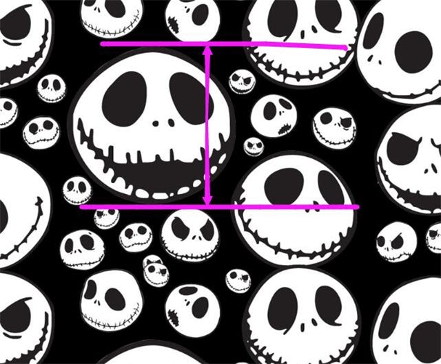 Nightmare Before Christmas Halloween Skulls Printed Sheet FeeFiFauxLeather