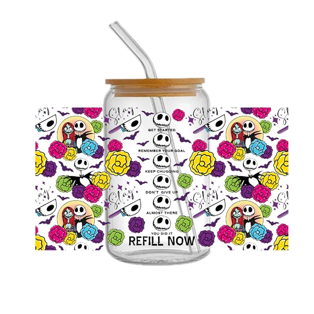 Nightmare Before Christmas UV DTF Cup Wrap – Easy Cup Wrap for Tumblers & Projects FeeFiFauxLeather