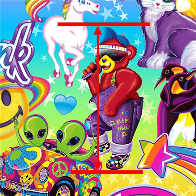 Rainbow Lisa Printed See Through Sheet Clear Transparent Sheet FeeFiFauxLeather