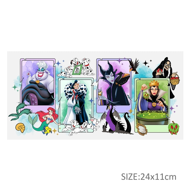 Villains UV DTF Cup Wrap – Cartoon Cup Wrap Design for Tumblers FeeFiFauxLeather