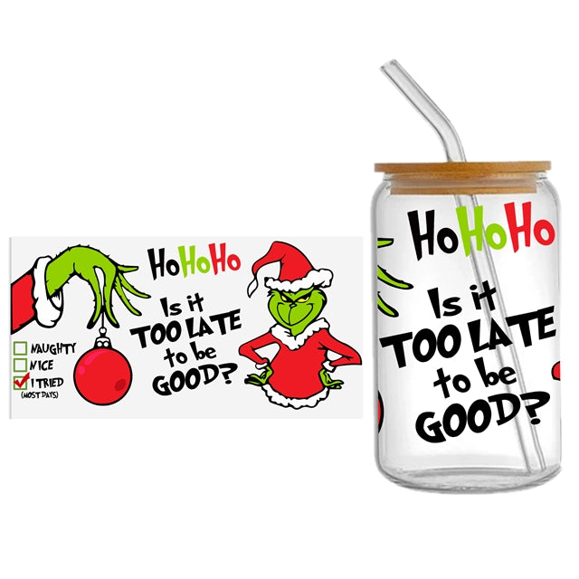 The Grinch UV DTF Cup Wrap – Easy Cup Wrap for Tumblers & Projects FeeFiFauxLeather