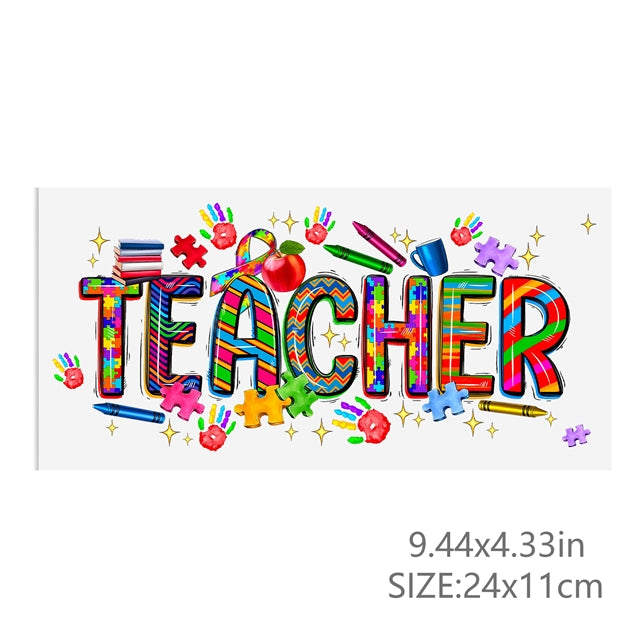 Autism UV DTF Cup Wrap – Awareness Tumbler Wrap for DIY Drinkware FeeFiFauxLeather