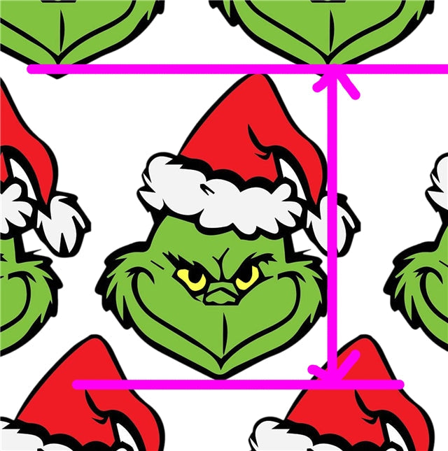 The Grinch Christmas Printed Fabric FeeFiFauxLeather