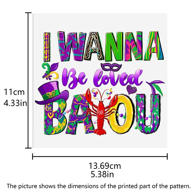 Mardi Gras UV DTF Glass Can Wrap FeeFiFauxLeather