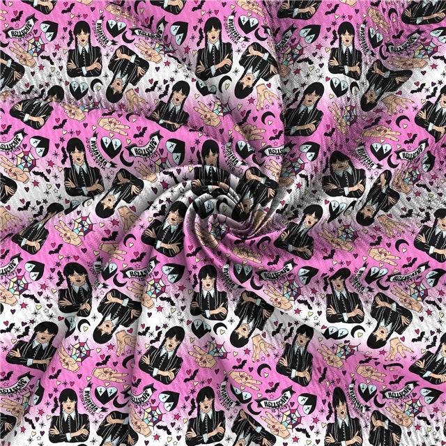 Wednesday Printed Fabric FeeFiFauxLeather