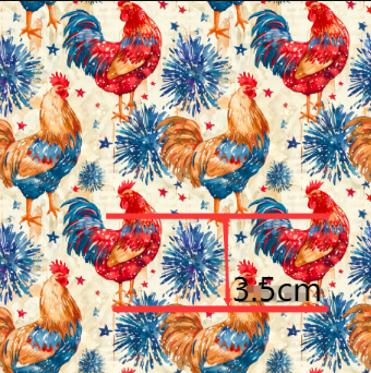 Chicken Christmas Textured Liverpool/ Bullet Fabric FeeFiFauxLeather