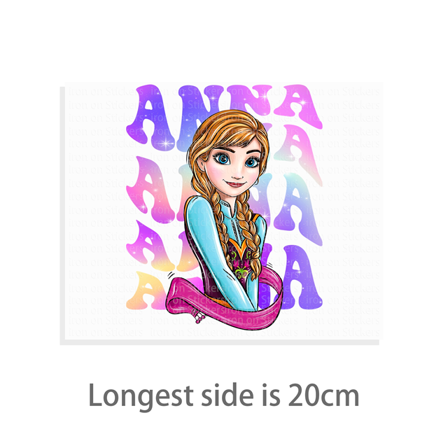 Iron-On Transfer –  Princess Print 20cm FeeFiFauxLeather