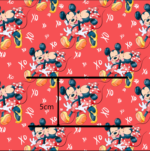 Mouse Valentines Textured Liverpool/ Bullet Fabric FeeFiFauxLeather