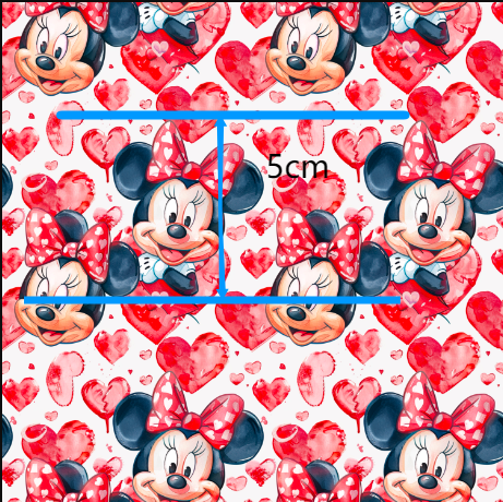 Mouse Valentines Textured Liverpool/ Bullet Fabric FeeFiFauxLeather