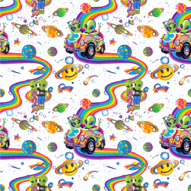 Rainbow Lisa Printed See Through Sheet Clear Transparent Sheet FeeFiFauxLeather