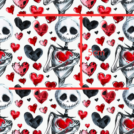 Nightmare Before Christmas Valentines Textured Liverpool/ Bullet Fabric FeeFiFauxLeather