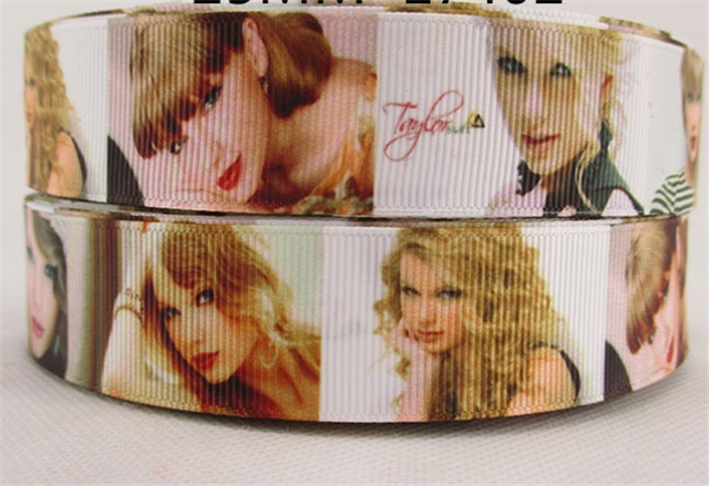 Taylor Swift 1 Yard Printed Grosgrain Ribbon 1 1/2 inch wide