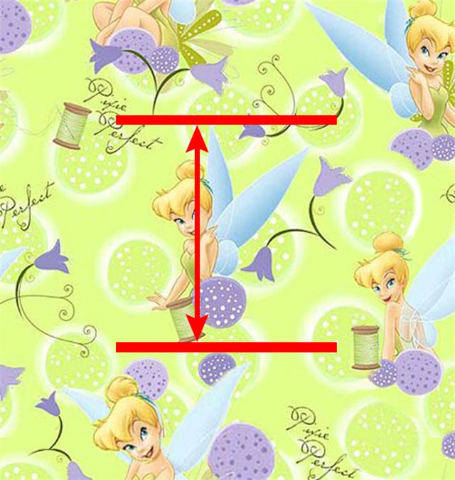 Tinkerbell Printed Smooth Faux Leather Sheet FeeFiFauxLeather