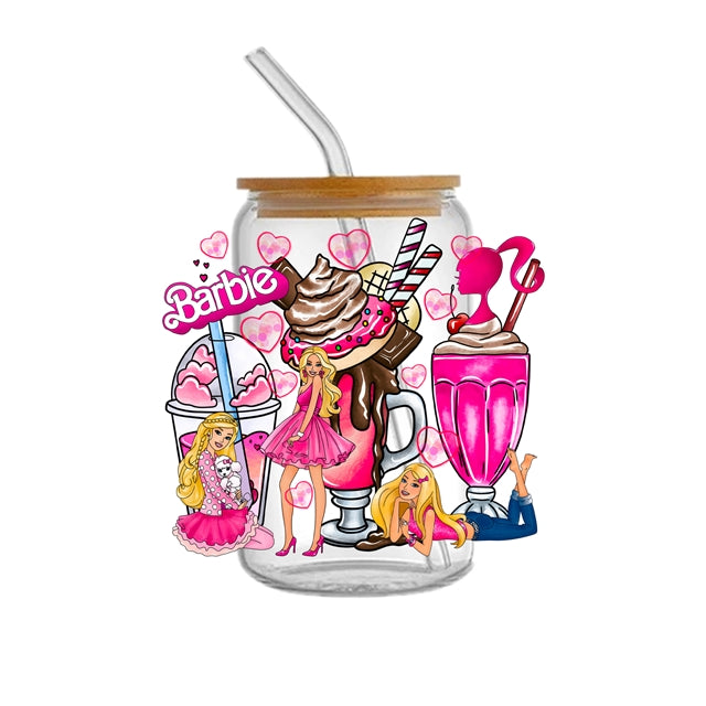 Fashion Doll UV DTF Glass Can Wrap FeeFiFauxLeather