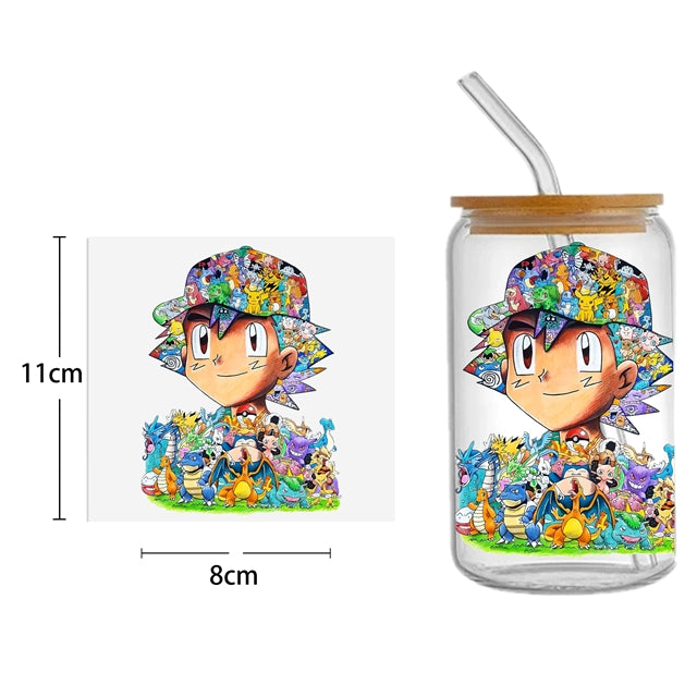 Pocket Monster UV DTF Glass Can Wrap FeeFiFauxLeather