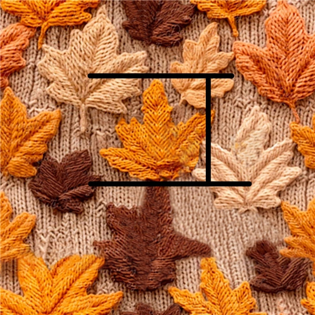 Fall Leaves Litchi Printed Faux Leather Sheet FeeFiFauxLeather