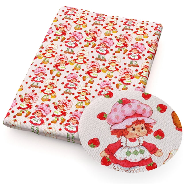 Strawberry Shortcake Smooth Printed Faux Leather Sheet FeeFiFauxLeather