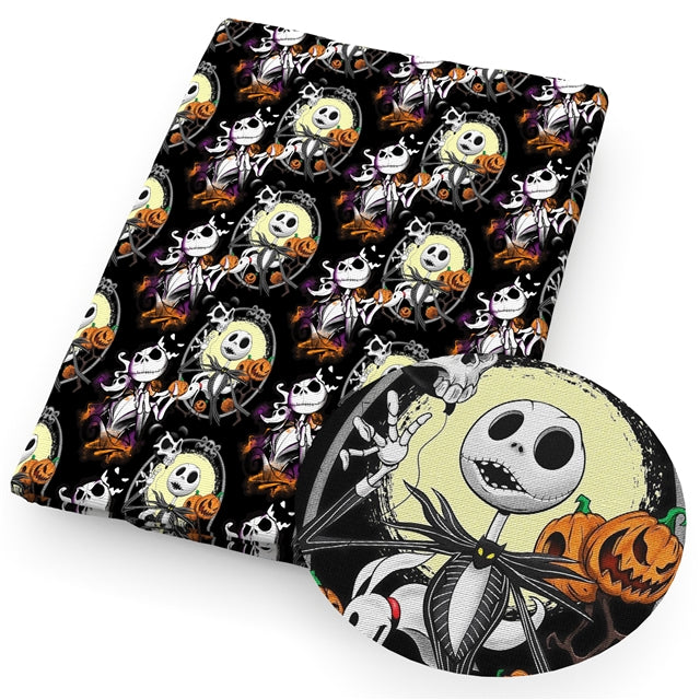 Nightmare Before Christmas Halloween Liverpool/ Bullet Fabric FeeFiFauxLeather