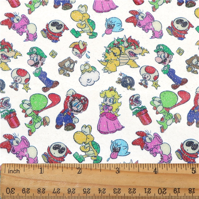 Mario Cart Printed See Through Sheet  Clear Transparent Sheet FeeFiFauxLeather