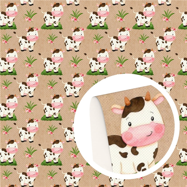 Cow Litchi Printed Faux Leather Sheet Litchi has a pebble like feel with bright colors FeeFiFauxLeather