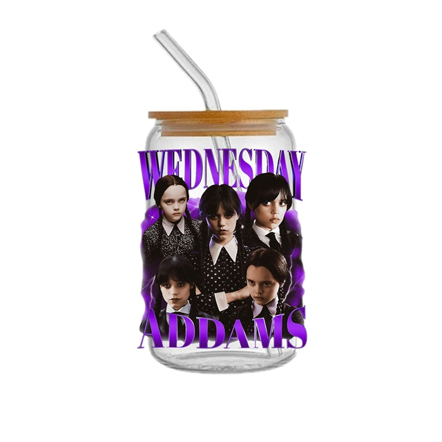 Wednesday Several Choices UV DTF Glass Can Wrap FeeFiFauxLeather