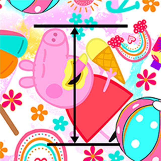 Peppa Pig Litchi Printed Faux Leather Sheet FeeFiFauxLeather