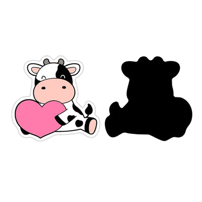 Cute Cow Heart Resin 5 piece set
