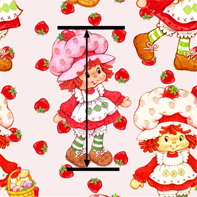 Strawberry Shortcake Smooth Printed Faux Leather Sheet FeeFiFauxLeather
