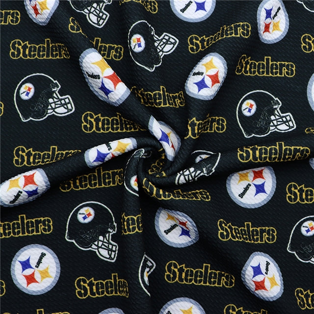 Steelers Football Textured Liverpool/ Bullet Fabric FeeFiFauxLeather