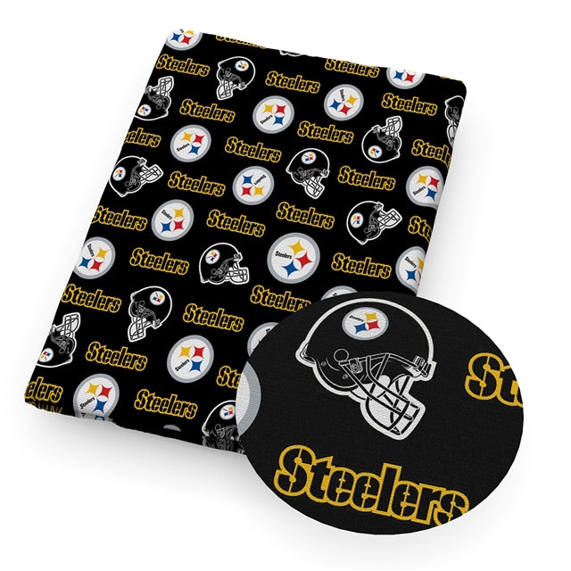 Steelers Football Textured Liverpool/ Bullet Fabric FeeFiFauxLeather