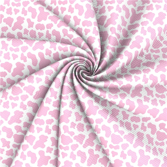 Cow Pink Textured Liverpool/ Bullet Fabric FeeFiFauxLeather