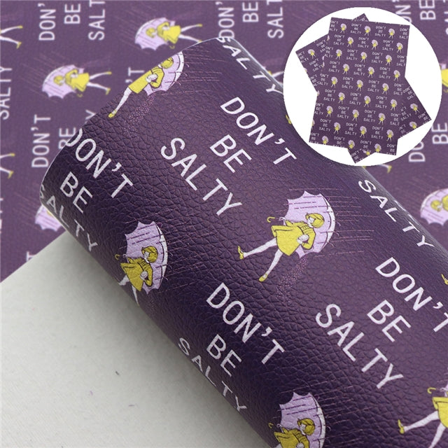 Salty Girl Smooth Printed Faux Leather Sheet FeeFiFauxLeather