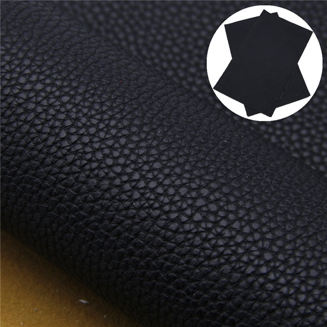 Solid Small Litchi Printed Faux Leather Sheet FeeFiFauxLeather