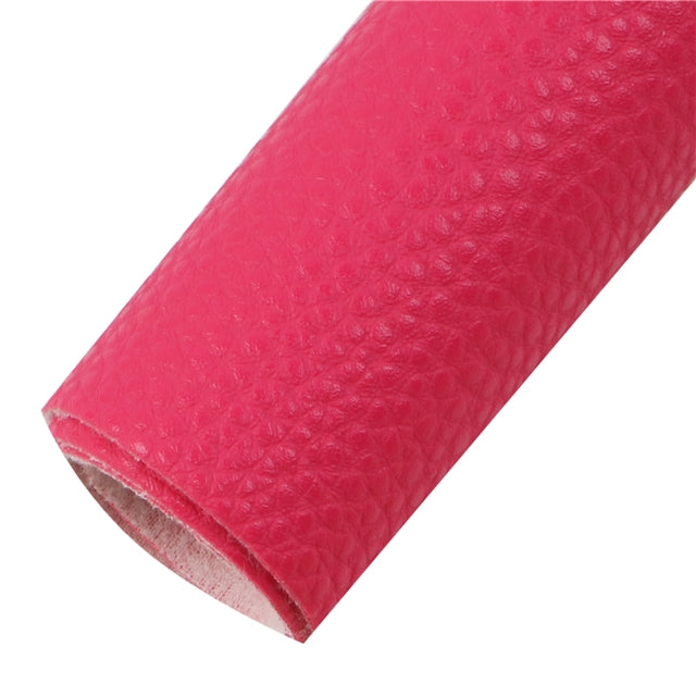 Solid Litchi Printed Faux Leather Sheet FeeFiFauxLeather