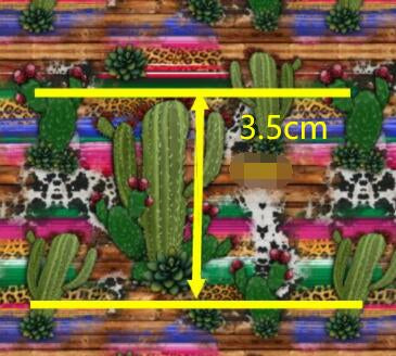 Cactus Western Litchi Printed Faux Leather Sheet Litchi has a pebble like feel with bright colors FeeFiFauxLeather