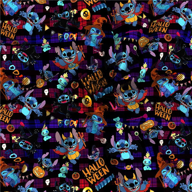Stitch Halloween Bullet Textured Liverpool Fabric FeeFiFauxLeather