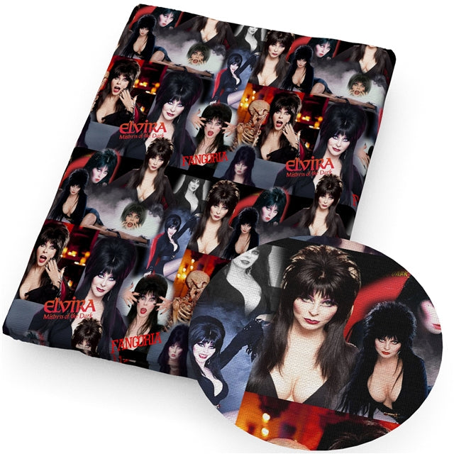 Elvira Halloween Textured Liverpool/ Bullet Fabric with a textured feel FeeFiFauxLeather
