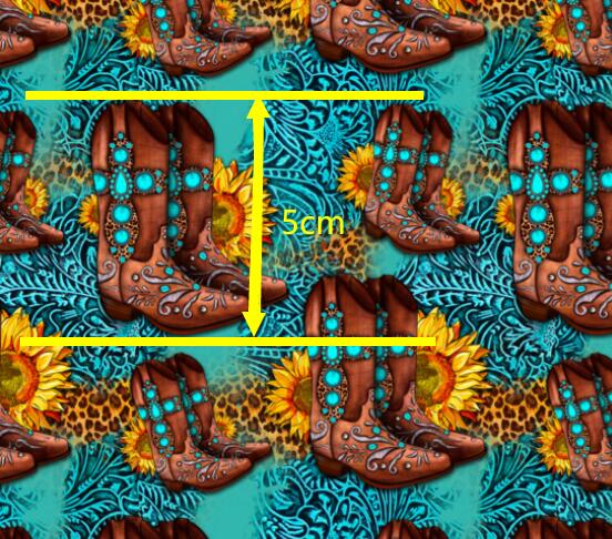 Western Boots Cowboy Litchi Printed Faux Leather Sheet Litchi has a pebble like feel with bright colors FeeFiFauxLeather