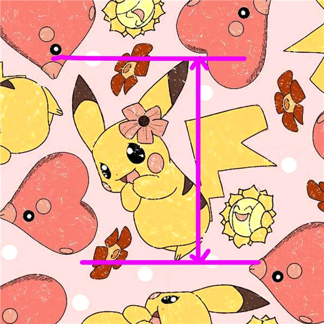Pokemon Characters Litchi Printed Faux Leather Sheet FeeFiFauxLeather