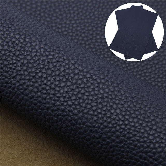 Solid Small Litchi Printed Faux Leather Sheet FeeFiFauxLeather