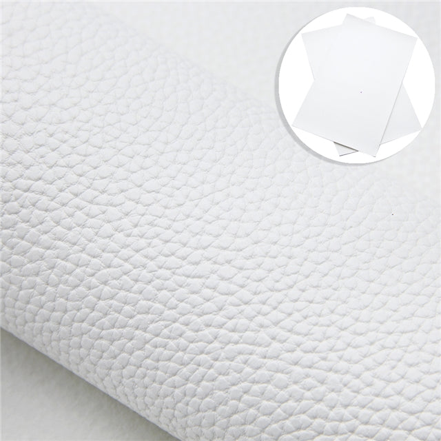 Solid Small Litchi Printed Faux Leather Sheet FeeFiFauxLeather