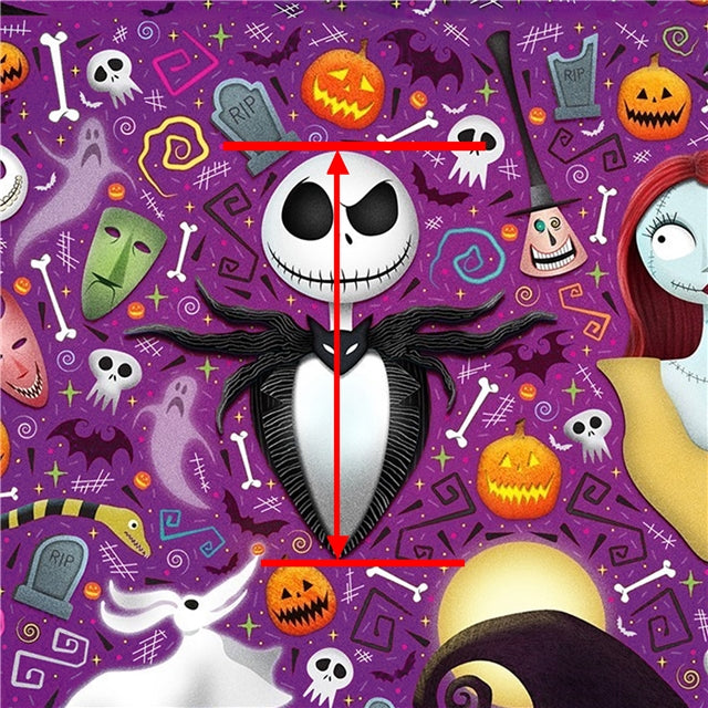 Nightmare Before Christmas Textured Liverpool/Bullet Fabric FeeFiFauxLeather