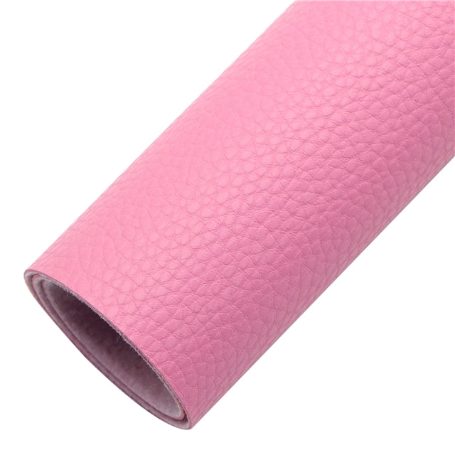 Solid Litchi Printed Faux Leather Sheet FeeFiFauxLeather