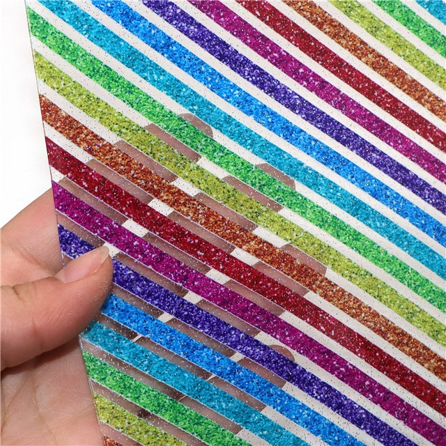 Rainbow Stripes Printed See Through Sheet  Clear Transparent Sheet