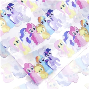 My Little Pony Printed See Through,Clear, Transparent Sheet FeeFiFauxLeather