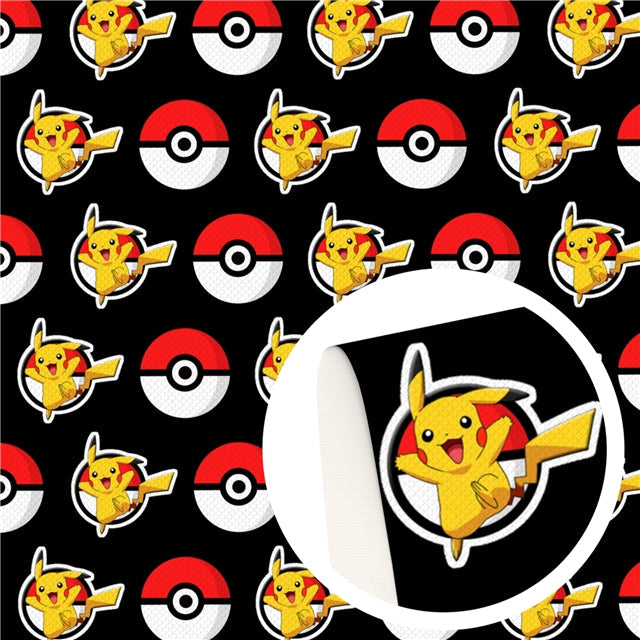 Pokemon Textured Liverpool/ Bullet Fabric with a textured feel FeeFiFauxLeather