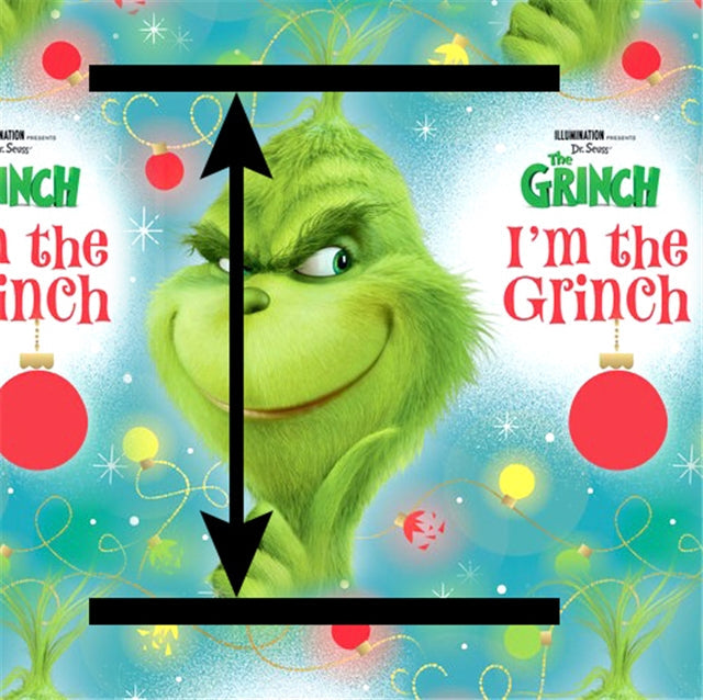 The Grinch Litchi Printed Faux Leather Sheet FeeFiFauxLeather