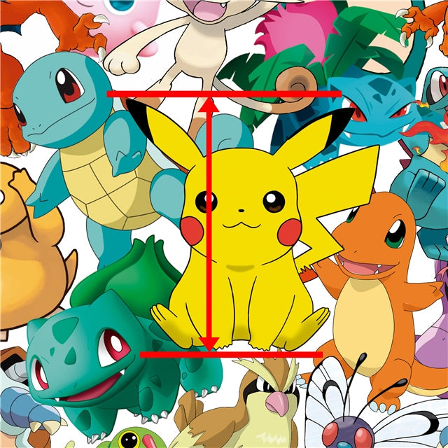 Pokemon Smooth Printed Faux Leather Sheet FeeFiFauxLeather